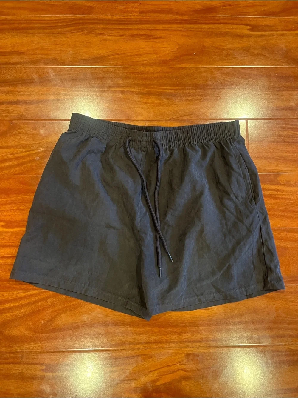 Deep Purple Drawstring Elastic Waist Shorts - Size Medium